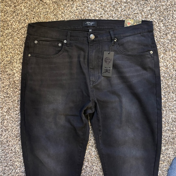 Ed Hardy Black denim slim fit jeans. NEW. 36 men’s - Picture 4 of 8